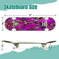 thumbnail image 2 of 31'' Complete Skateboard 7 Layer Canadian Maple Double Kick Deck Skateboards leopard collage work mixed color camouflage motif beautiful Skate Board for Beginner Adult Gifts, 2 of 5