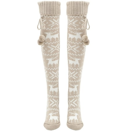 

1 Pair of Female Ultra-long Tube Socks Knitted Over-the-knee Socks Stocking
