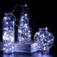 thumbnail image 3 of Twinkle Star Christmas Decoration Silver Wire Fairy String Lights, Christmas Lights, White, 33ft, 100 LEDs, 1-Pack, 3 of 6