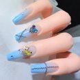 thumbnail image 5 of 15 piezas de uñas grandes de aleación de plata 3D, selección multicolor, marco de metal para uñas, imitación de piedras preciosas grandes, gemas de cristal, arte de uñas con diamantes, 5 of 5