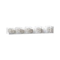 thumbnail image 2 of ET2 E22835-18SVPC Gem 5 Light Polished Chrome Vanity Wall Light, 2 of 7
