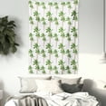 thumbnail image 3 of Palm Tree Tapestry, Watercolor Style Forest Pattern of Coconut Trees Lush Growth Ecology, Wall Hanging for Bedroom Living Room Dorm Decor, 40W X 60L Inches, Green Cocoa and White, by Ambesonne, 3 of 5