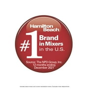 Hamilton Beach Classic Stand and Hand Mixer Combo for Kitchen, 4 Quart, 6 Speeds with Quick Burst, White