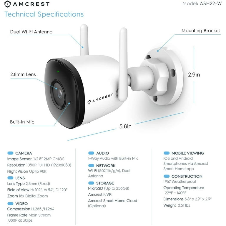 Amcrest outdoor wifi sales camera