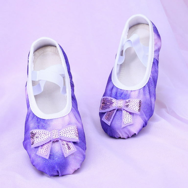 ZACPNCV Ballet Shoes for Girls Satin Dance Practice Slippers Split