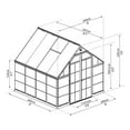 thumbnail image 4 of Palram - Canopia  8 x 8 ft. Canopia Balance Greenhouse, Green, 4 of 6