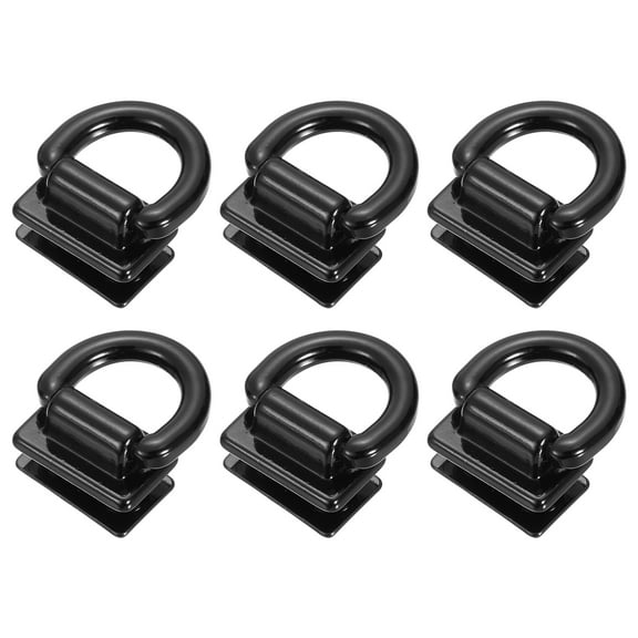 Metal Bag Connector with D Ring, 6Pack 18mm Purse Bridge Hanger Buckle with Screws (Metallic Black)