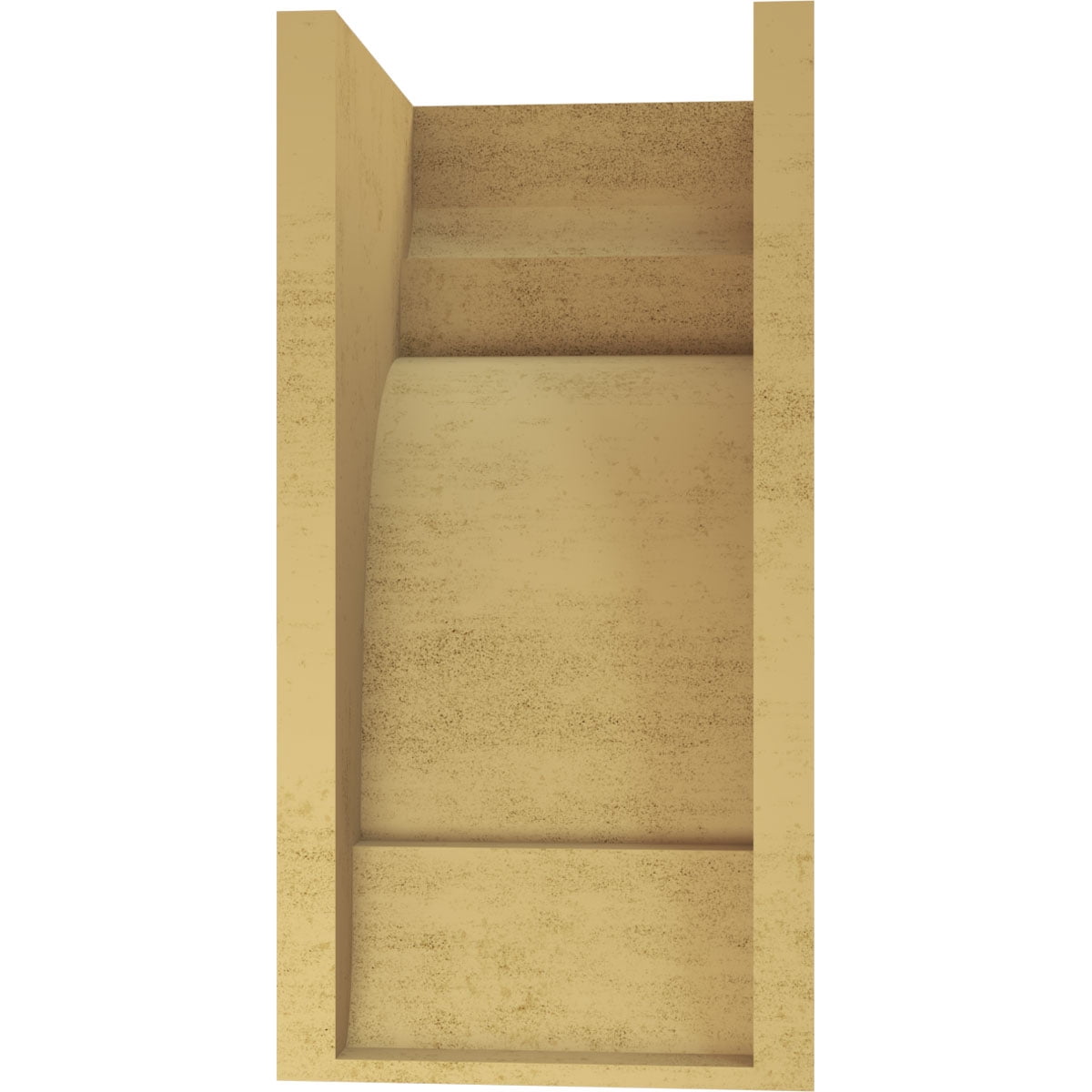9"W x 9"D x 18"H Wide New Brighton Rough Cedar Woodgrain TimberThane Corbel, Primed Tan