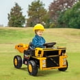 thumbnail image 2 of Qaba Kids Ride On Dump Truck, 12V Ride on Car w/ Electric Dump Bed, Shovel, 2 of 10
