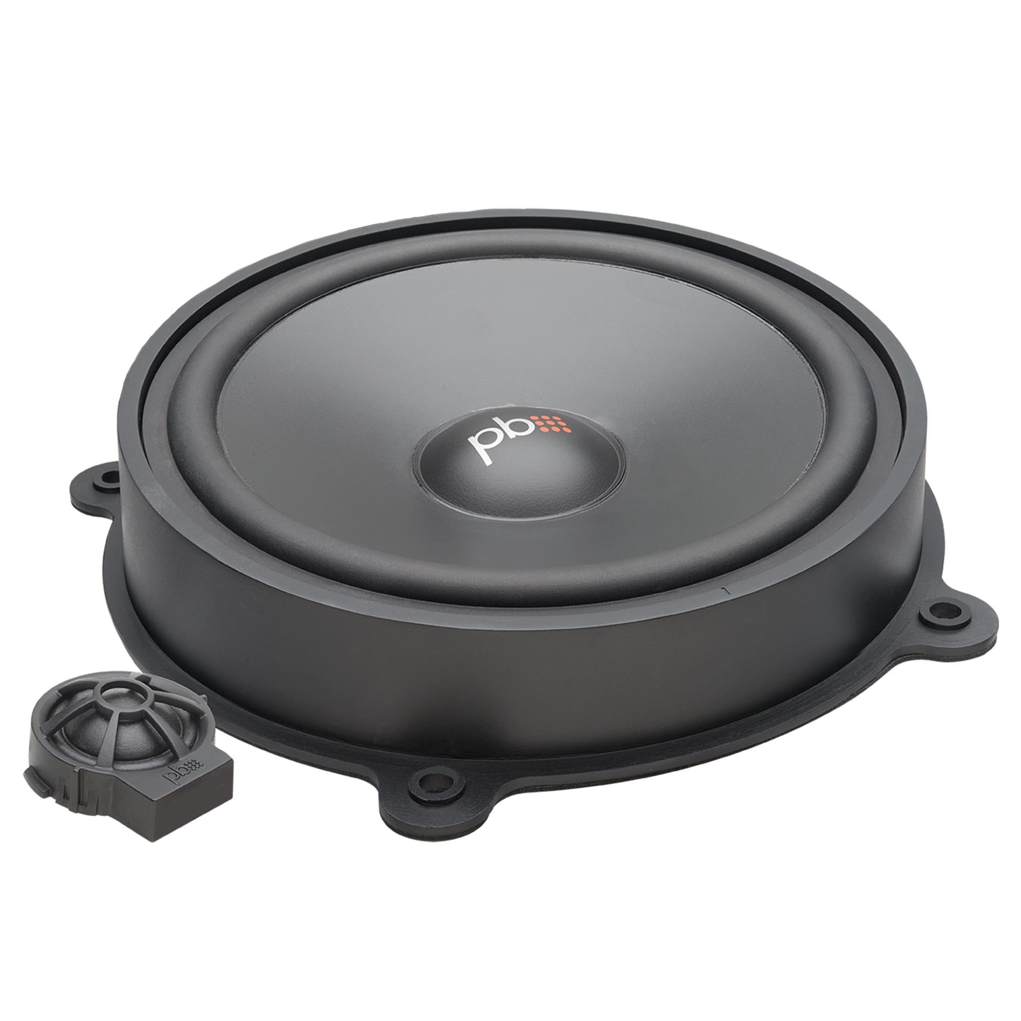 Powerbass Speaker Upgrade Kit Compatible with 2020 - 2025 Tesla Model Y with no Center Channel – Front & Rear Door Component Speakers – Direct Fit OEM Replacement Audio System