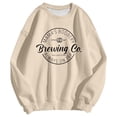 thumbnail image 4 of Arlun Women Mama's Boobery Sweatshirts Fashion Letter Graphic Printed Mama Breastfeeding Sweatshirt Casual Mom Nursing Long Sleeve Soft Cozy Crewneck Pullover Tops Khaki XL, 4 of 4