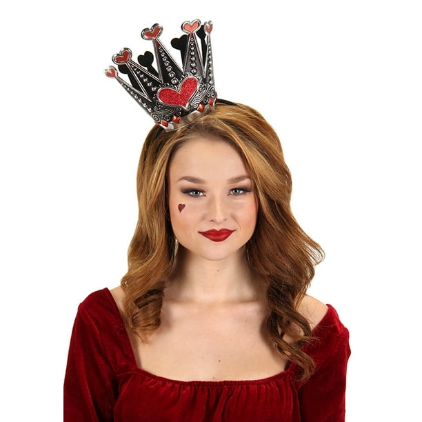 Alice In Wonderland Queen Of Hearts Sparkle Costume Crown Walmart Com Walmart Com