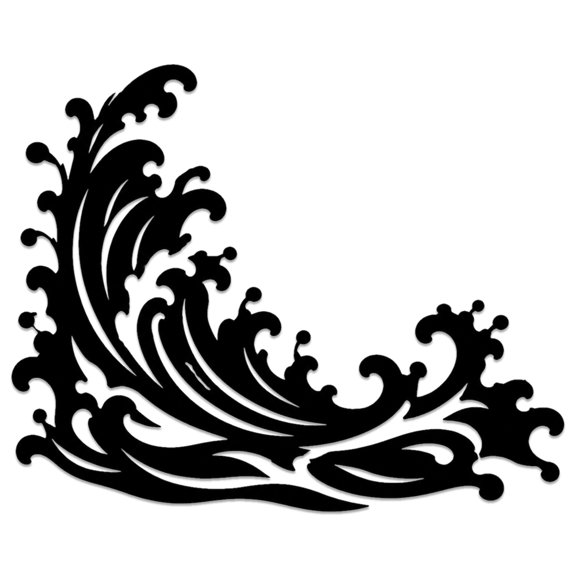 Ocean Wave Metal Wall Art WallArt Decor Metal Outdoor Decor Metal Signs Modern Contemporary Artwork Wall Sculpture Plaque Panel Sign Stunning Home Decoration for Living Room Office