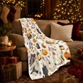 thumbnail image 3 of Halloween Enthusiasts Whimsical Ghosts Witch, Playful Pet Portrait Pattern, Warm Flannel Blanket for Living Room and Bedroom, Cat Lovers Halloween Gift, Pet Lover Home Decor, 3 of 9