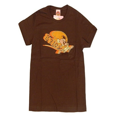 

Looney Tunes Speedy Gonzales Spicy Sleepwear Pajama Junior Fit Brown T-Shirt Tee Shirt Cap Sleeve Short Sleeve Top (Size XL)