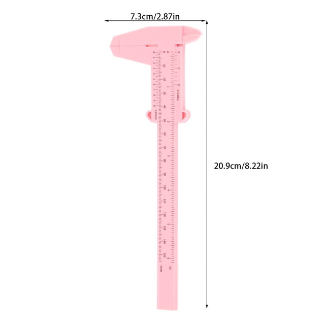 Regla de microblading para cejas, 10 unidades, 150 mm, para maquillaje de cejas, herramientas de medición de posición para principiantes y profesionales, color rosa