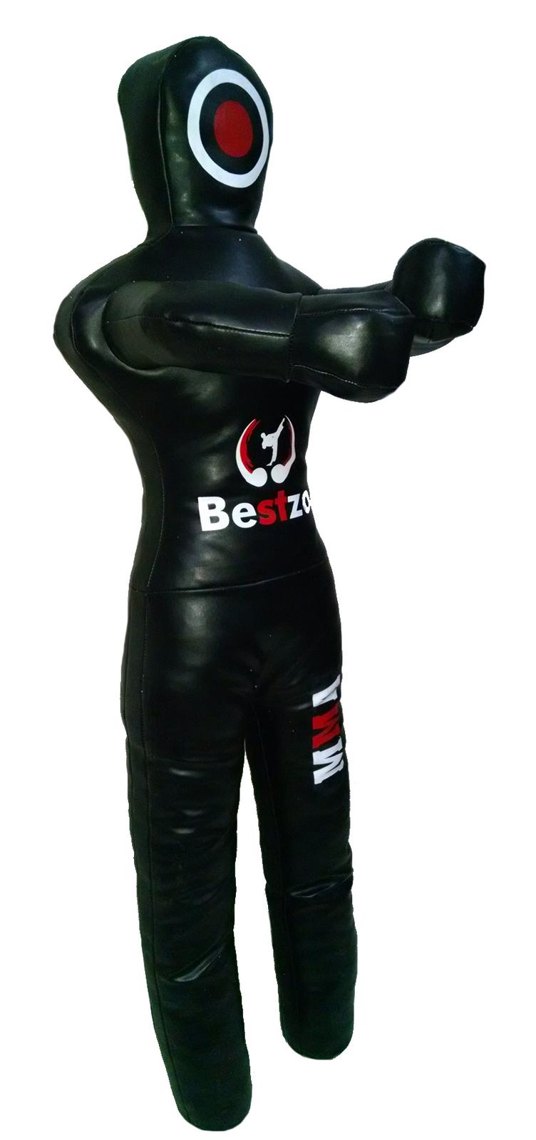 Bestzo MMA Jiu Jitsu Judo Punching Bag Grappling Dummy Black Synthetic