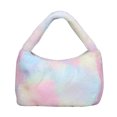 thumbnail image 2 of Bolsa de mano Retro para mujer cartera de mano de felpa, 2 of 9