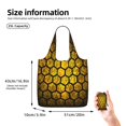 thumbnail image 2 of Abstract Honey Comb Geometric Foldable Reusable Shopping Bag Large Capacity Tote Handbag Storage Pouch for Travel Work, 2 of 6