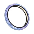 thumbnail image 2 of Disketp Multicolor Glitter Elastic Microfiber Steering Wheel Cover for Truck,SUV,Cars,Universal 15 inch,Anti-Slip, 2 of 8