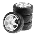 thumbnail image 3 of 4 Pieces Rubber Wheel Rim and Tires Upgrade for 1:8 Scale Crawler Remote Control White, 3 of 7