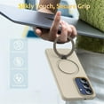 thumbnail image 2 of For Samsung Galaxy S24+ / S25+ 5G Case (Compatible With MagSafe) With Invisible Magnetic O-Ring Stand Military-Grade Shockproof Phone Case,Apricot, 2 of 7