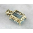 thumbnail image 4 of 3Ct Emerald Lab-Created Aquamarine Pendant 14k Yellow Gold Plated 18", 4 of 4