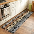 thumbnail image 2 of Runner Rug 2'x6', Haze Blue Brown Washable Non-Slip Hallway Runner Rugs, Rustic Farmhouse Dog Paw Vintage Bedside Rugs Floor Mats Carpet Runners for Kitchen Bathroom Laundry Room, 2 of 8