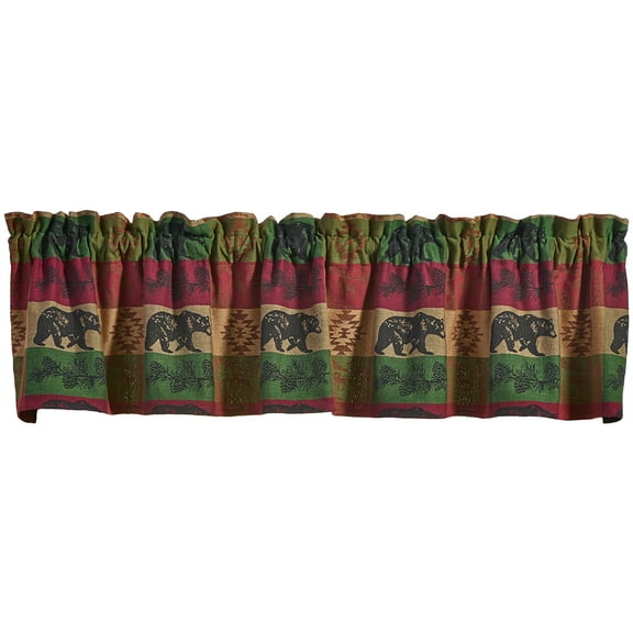 Park Designs Pinecones And Trees Jacquard Valance 72" X 14"