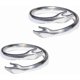 thumbnail image 1 of 2pcs Durable 925 Sterling Silver Adjustable Hug Ring for women Grandmom Granddaughter Love Hug Embrace Open infinity Ring Girls Gift, Anniversary Stat, 1 of 4