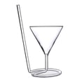 thumbnail image 1 of Copa de cóctel en espiral giratoria para martini, creativa copa de vino con pajita de cola larga para cóctel para bar, 1 of 5