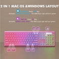 thumbnail image 2 of Wagpak Wireless Keyboard and Mouse Combo RGB Backlit Rechargeable 2.4GHz Quiet 108 Keys Keyboard-Wine Red, 2 of 6