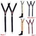 thumbnail image 3 of Navy Blue Color Y-Style Non-slip Clamp Adjustable Elastic Shirt Garters Holders Shirt Stays Non-Slip Locking Clamps Shirt Tucker for Men BLACK 1, 3 of 8