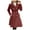 Red, variant on Women Double Breasted Pea Coat Winter Mid-Long Trench Coat Belt(RD1,M)