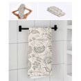 thumbnail image 6 of Gray Paisley Floral Towel Set of 3, Soft Microfiber Bath Towels, Hand Towel, Washcloths, Farmhouse Spring Summer Flowers Quick-Dry Absorbent Towels for Bathroom Kitchen Hotel Beach Gym Spa, 6 of 7