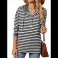 thumbnail image 2 of Sudaderas con Capucha de Moda para Mujer, Sudaderas Holgadas de Gran Tamaño, Camisetas de Larga, Corte Holgado Gris Oscuro- L, 2 of 10