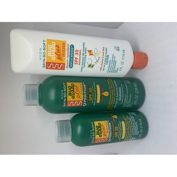 Avon Avon Skin so Soft Bug Guard Liquid Repellent & Sunscreen Lotion 3 Piece Set. Walmart