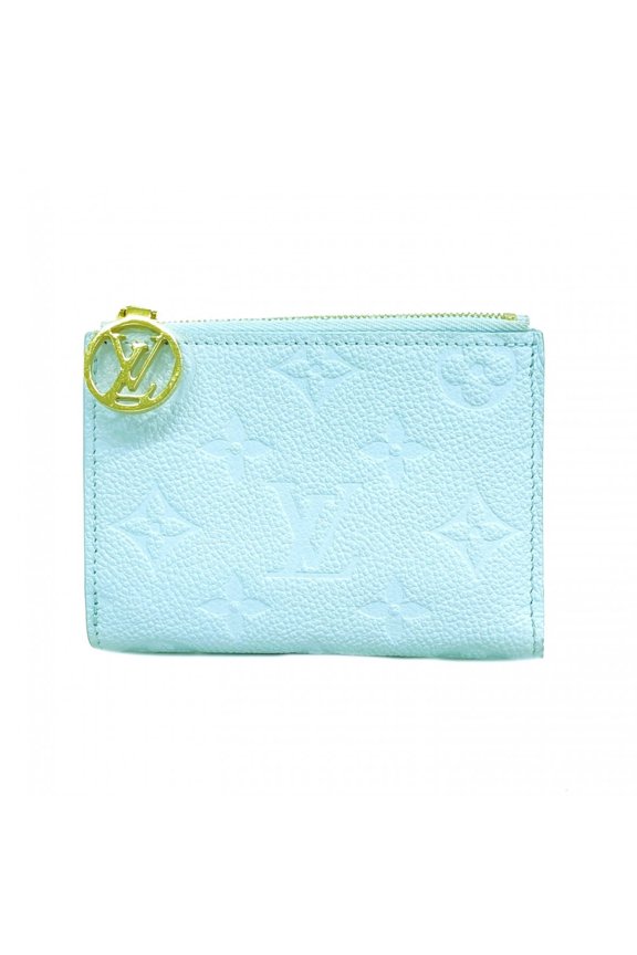 Pre-Owned Louis Vuitton Monogram Empreinte Portefeuille Lisa Wallet M83587 Blue Olympe Ladies