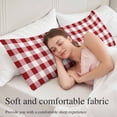 thumbnail image 5 of Farmhouse Buffalo Plaid Body Pillow Covers 20"x54", Red White Checkered Soft Brushed Microfiber Breathable Throw Pillow Covers, Decorative Pillowcase with Zipper for Couch Sofa Bedroom Living Room, 5 of 9
