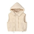 thumbnail image 2 of Hzgobj Boys Girls Winter Hooded Puffer Vest Kids Lightweight Sleeveless Jacket Down Children's Medium And Large Children's Hooded Versatile Jacket Worn For 4-14Y, 2 of 4