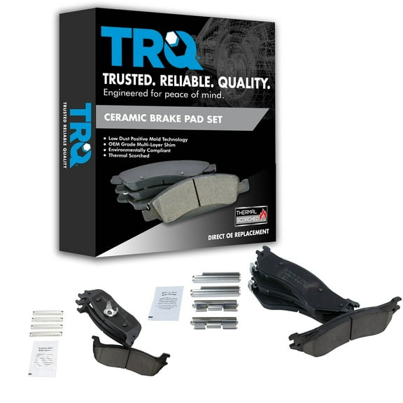 TRQ Front & Rear Ceramic Brake Pad for F150 F250 Expedition Navigator BFA13005