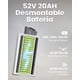 thumbnail image 3 of Bicicleta Eléctrica Plegable para Adultos AMYET ARES, Doble Motor 2000W, Batería 52V 20Ah, 24 Pulgadas, Gris, 3 of 8