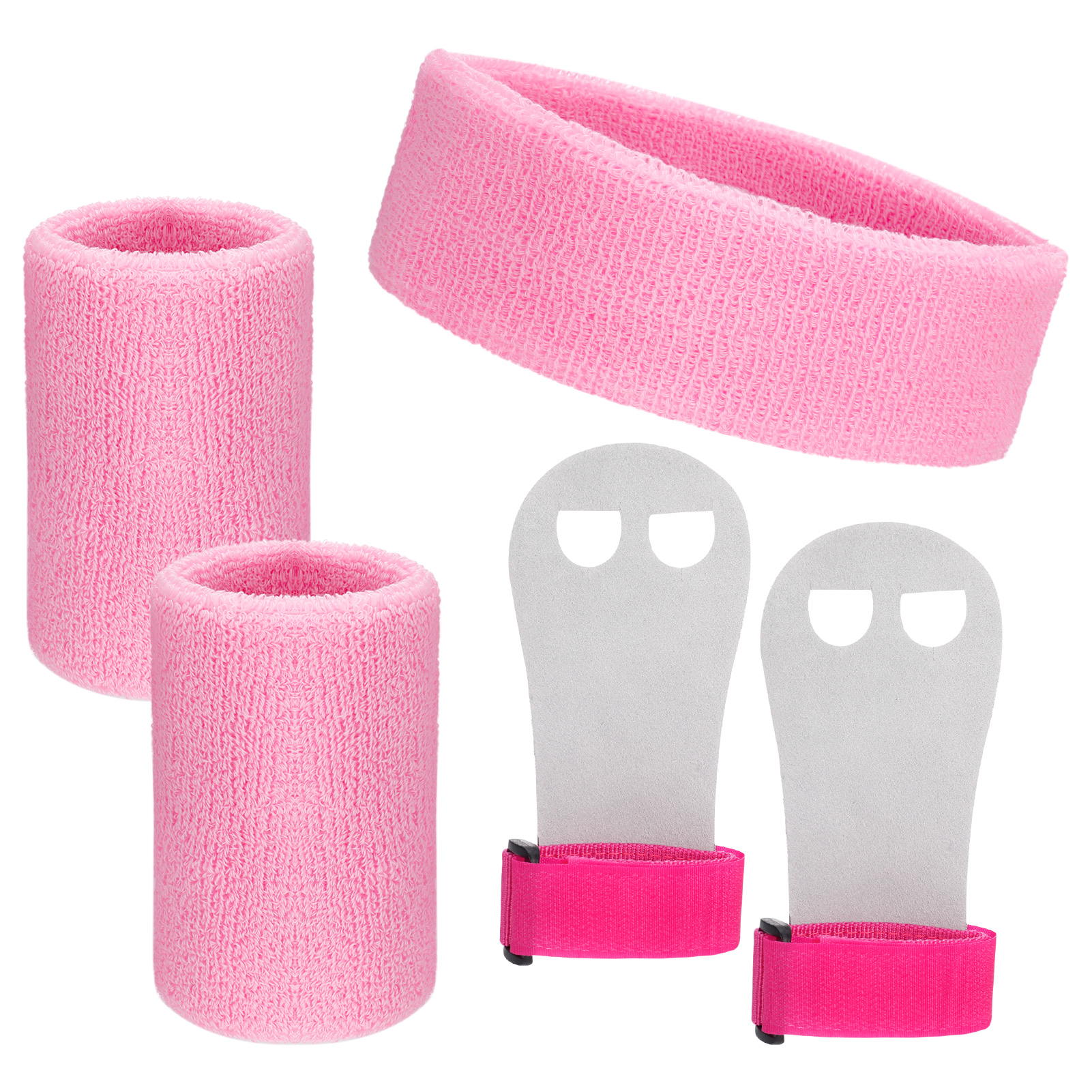 BUBABOX 4 Gymnastics Grips Wristbands Set,2 Hole Hand Grips for Girls