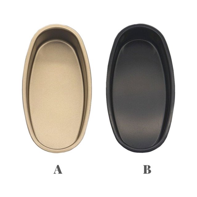 VONKY Non-Stick Cake Mould Oval Shape Baking Flan Oval Shape Pan Pastry Tray Kitchen Oven Homemade Chef Bakeware gold