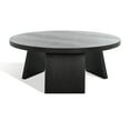 thumbnail image 2 of SAFAVIEH Couture Julianna Rustic Round Wood Coffee Table, Black, 2 of 11