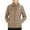 Khaki, variant on Women's Winter Cropped Puffer Jacket Waterproof Lightweight Warm Long Sleeve Puffer Quilted Jacket Coat Outerwear with Pocket,Khaki,XL