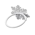 thumbnail image 4 of Beautiful White Classic Snowflake Napkin Rings Set of 4, 4 of 4