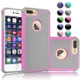 thumbnail image 1 of iPhone 7 Plus Case,[Purple/Black], 2-Piece Shockproof Rugged Rubber Anti-Slip Plastic Hard Case Cover For iPhone 7 Plus 5.5 Inch, 1 of 4
