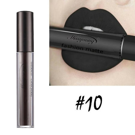 Color Gloss Lipstick - Waterproof Makeup Long Lasting Matte Lipstick Liquid Pencil Lip Gloss 12 Colors HFON