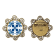 thumbnail image 1 of Marruecos decorativos patron de flor azul Broche de flores, regalo de joyería para mujeres y niñas Unbranded M, 1 of 3